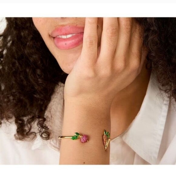 Kate Spade NEW Harvest Timevegetable bracelet hinge cuff - Picture 3 of 9